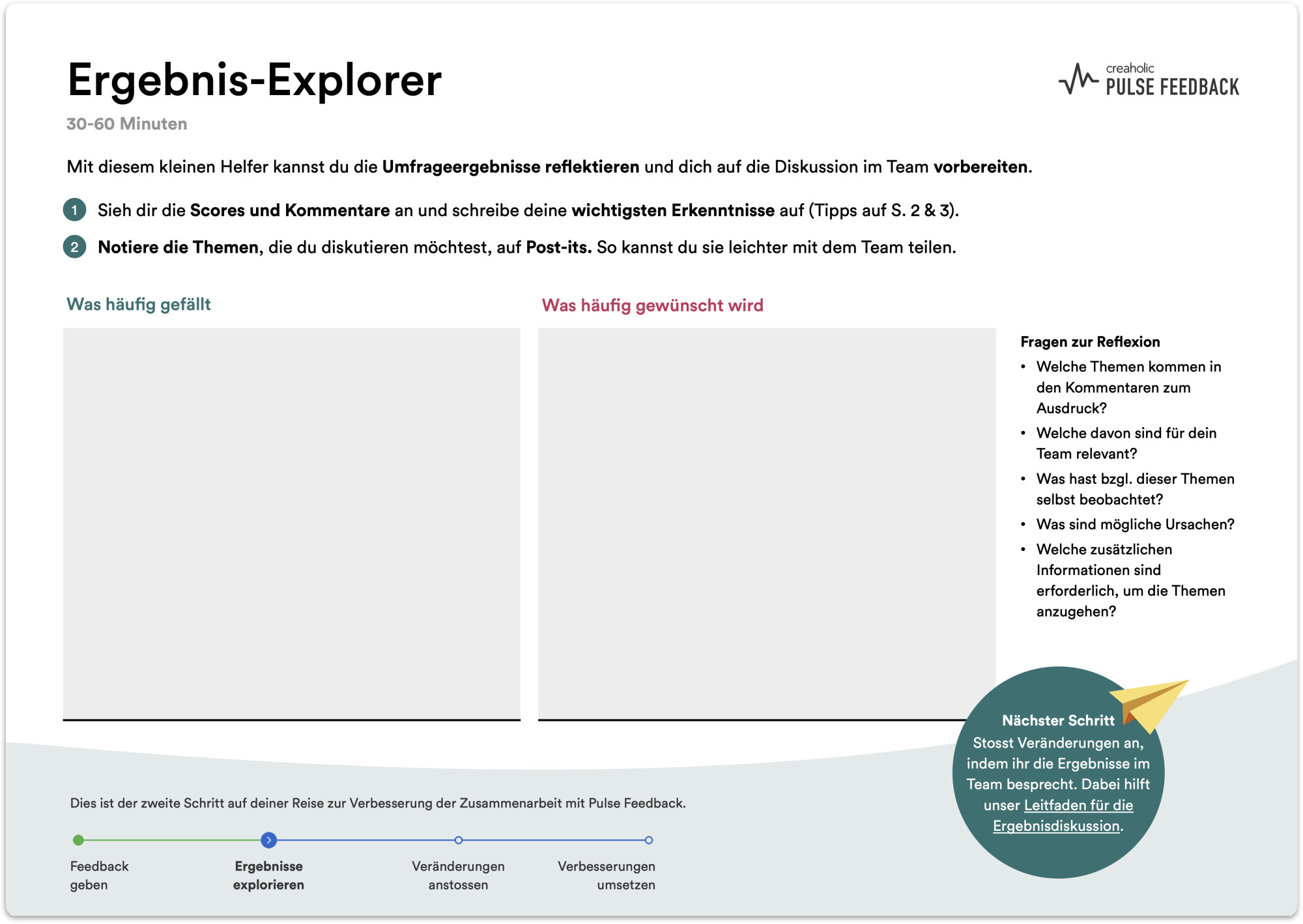 Screenshot Umfragen reflektieren im Explorer